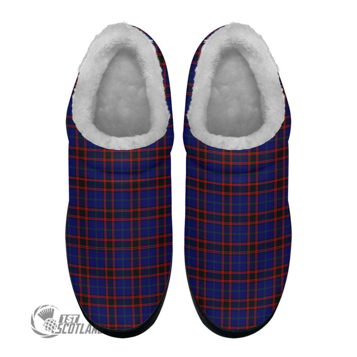 Scottish Home Modern Tartan Fleece Slippers Full Plaid