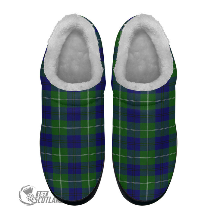 Scottish Oliphant Modern Tartan Fleece Slippers Full Plaid