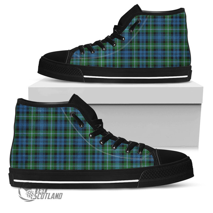 Scottish Lyon Clan Tartan High Top Canvas Shoes Full Plaid