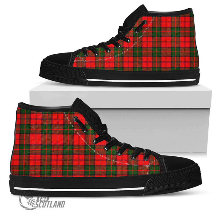 Scottish Dunbar Modern Tartan High Top Canvas Shoes Full Plaid