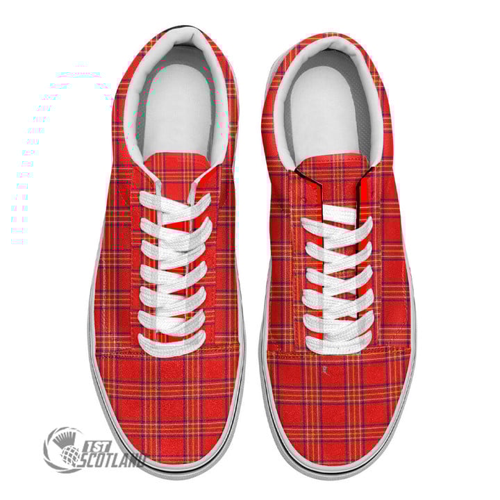 Scottish Burnett Modern Tartan Like Vans Lace Shoes Full Plaid