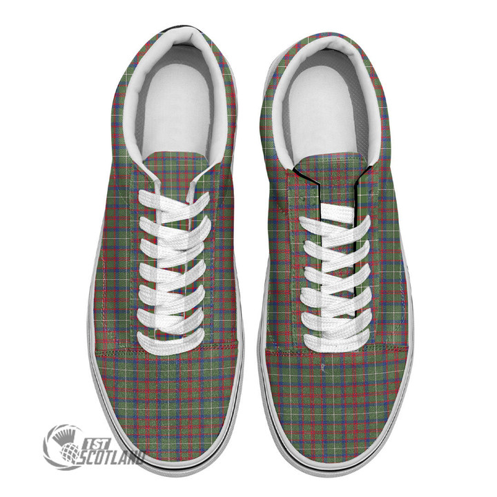 Scottish Shaw Green Modern Tartan Like Vans Lace Shoes Full Plaid