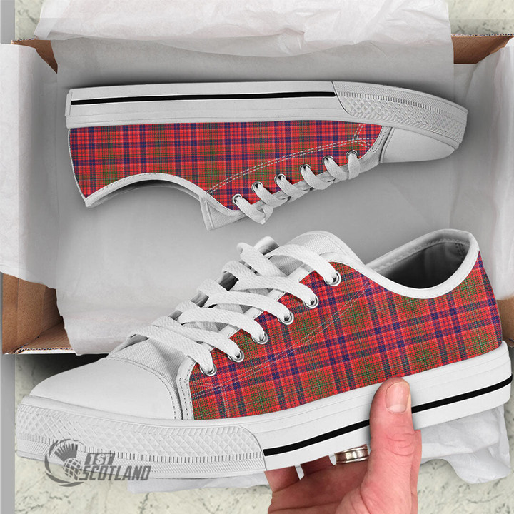 Scottish Lumsden Modern Tartan Low Top Canvas Shoes Full Plaid