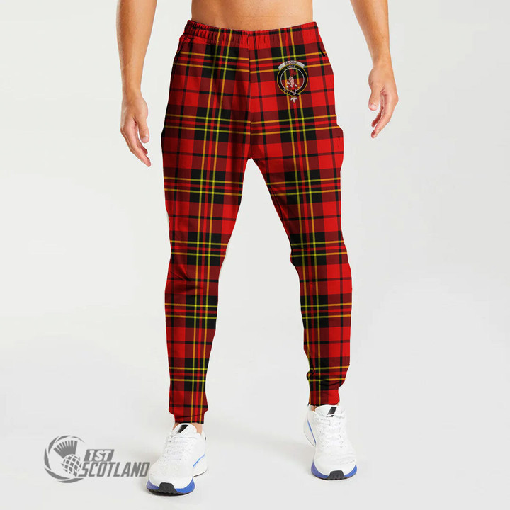 Scottish Brodie Modern Tartan Crest Joggers Full Plaid
