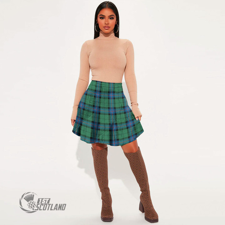 Scottish Armstrong Ancient Tartan Mini Skirt Full Plaid