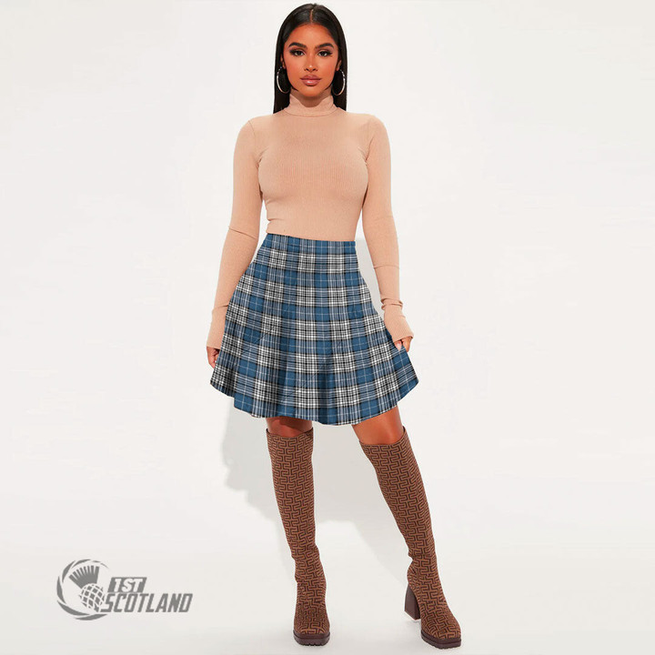 Scottish Napier Modern Tartan Mini Skirt Full Plaid