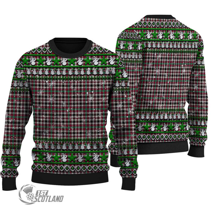 Scottish Borthwick Dress Ancient Tartan Christmas Knitted Ugly Sweater Shiny