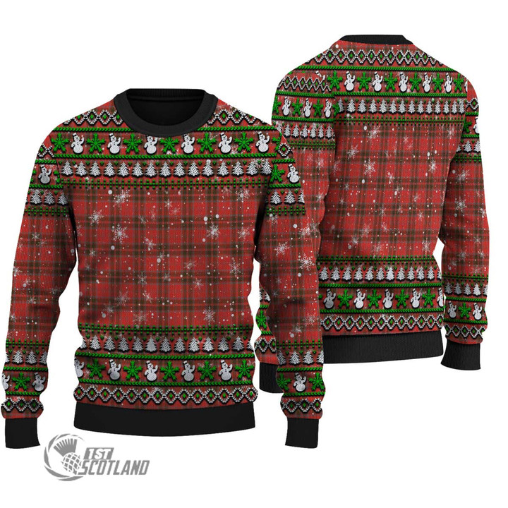 Scottish Grant Weathered Tartan Christmas Knitted Ugly Sweater Shiny
