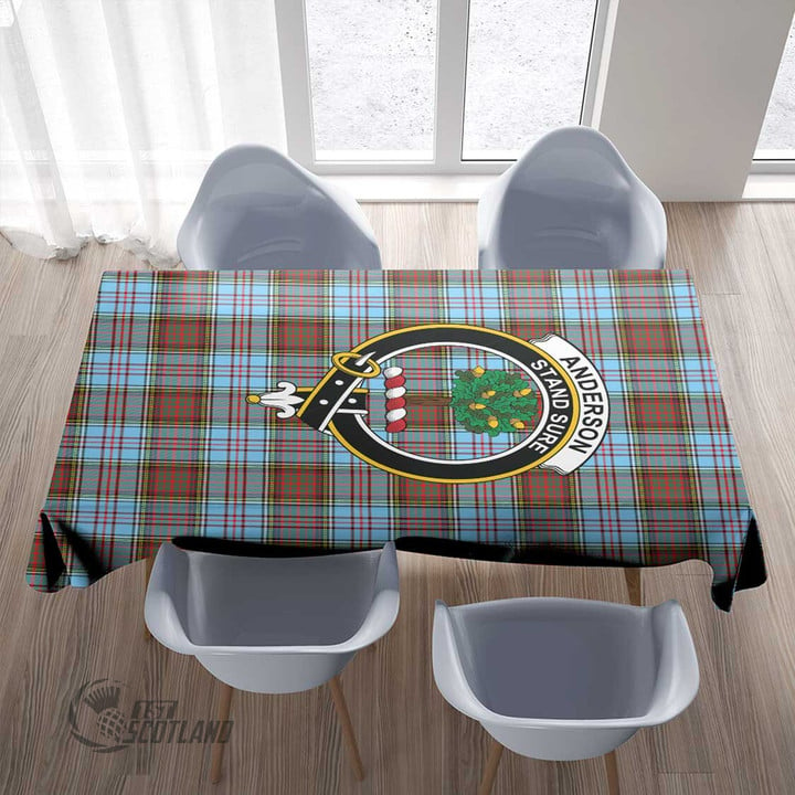 Scottish Anderson Ancient Tartan Crest Rectangle Tablecloth Full Plaid