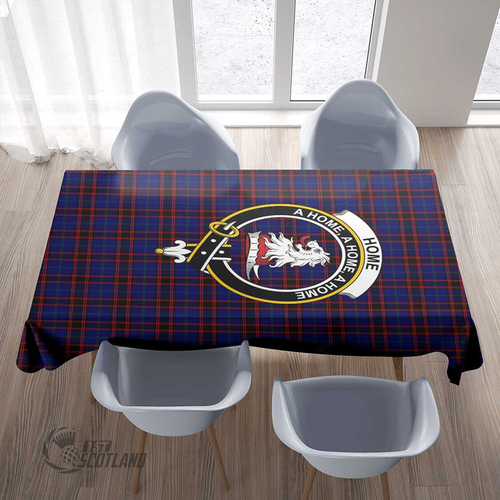 Scottish Home Modern Tartan Crest Rectangle Tablecloth Full Plaid