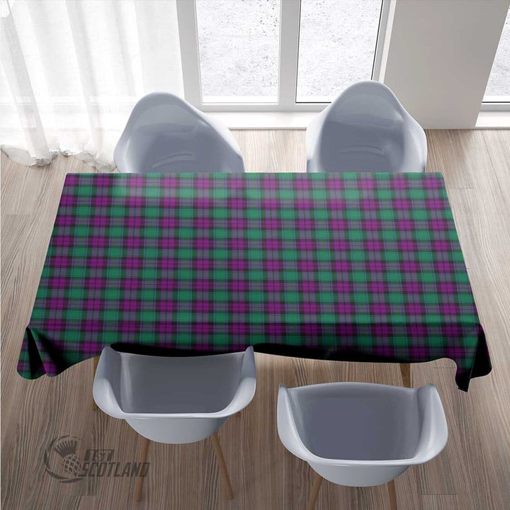 Scottish MacArthur Ancient Tartan Rectangle Tablecloth Full Plaid