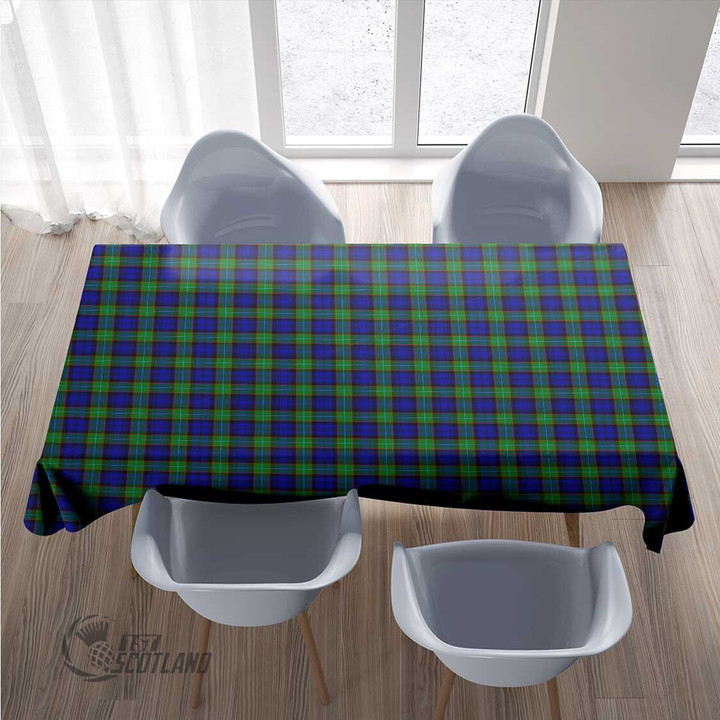 Scottish Sempill Modern Tartan Rectangle Tablecloth Full Plaid