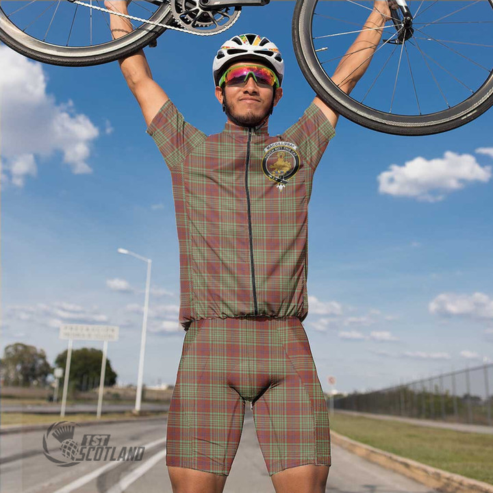 Scottish MacGill Modern Tartan Crest Men Cycling Set Full Plaid