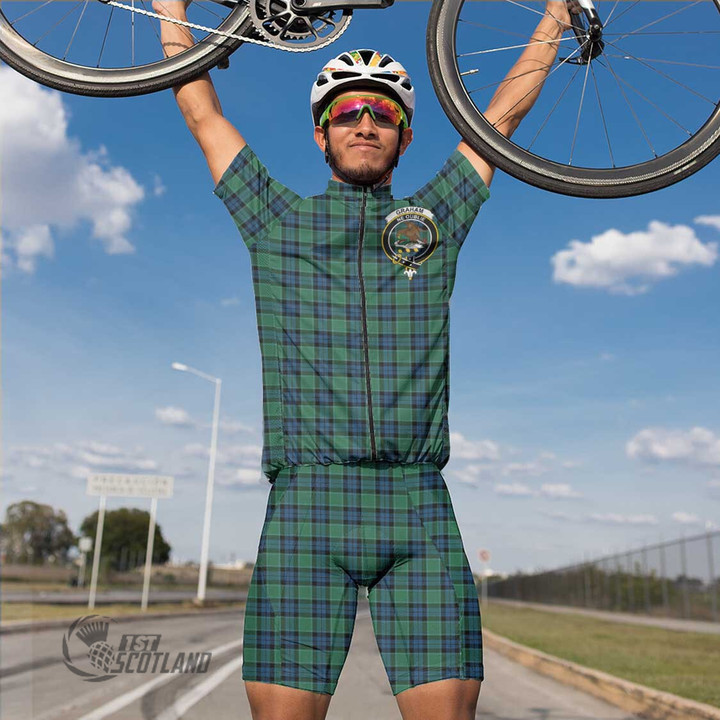 Scottish Graham of Menteith Ancient Tartan Crest Men Cycling Set Full Plaid