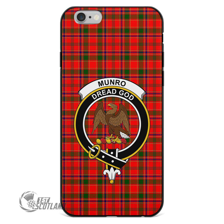 Munro Modern Tartan Phone Case With Scottish Crest T35