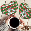 Love New Zealand Coasters (Sets of 6) - South Sydney Rabbitohs Comic Style New Coasters A35