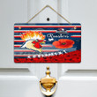 Love New Zealand Hanging Door Sign - Sydney Roosters Style Anzac Day New Hanging Door Sign A35