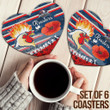 Love New Zealand Coasters (Sets of 6) - Sydney Roosters Style Anzac Day New Coasters A35
