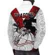 St. George Illawarra Dragons Aboriginal Tattoo Style Padded Jacket A31 | Lovenewzealand.co