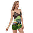 Love New Zealand Dress - Canberra Raiders Tattoo Style Back Straps Cami Dress A31