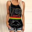 Love New Zealand Clothing - Penrith Panthers Head Panthers Criss Cross Tanktop A35 | Love New Zealand