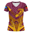 Love New Zealand Clothing - Brisbane Broncos Naidoc 2022 Sporty Style V-neck T-shirt A35 | Love New Zealand