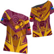 Love New Zealand Clothing - Brisbane Broncos Naidoc 2022 Sporty Style Off Shoulder T-Shirt A35 | Love New Zealand