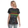 Love New Zealand  Clothing - Penrith Panthers Tattoo Style Women's Deep V-neck Short Sleeve T-shirt A31