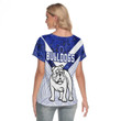 Love New Zealand  Clothing - Canterbury-Bankstown Bulldogs Tatto Style Women's Deep V-neck Short Sleeve T-shirt A31