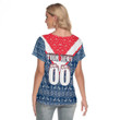 Love New Zealand  Clothing - (Custom) Sydney Roosters Christmas Women's Deep V-neck Short Sleeve T-shirt A31