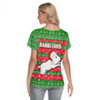 Love New Zealand  Clothing - South Sydney Rabbitohs Christmas Women's Deep V-neck Short Sleeve T-shirt A31
