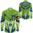 Love New Zealand Clothing - Canberra Raiders Naidoc 2022 Sporty Style Long Sleeve Button Shirt A35 | Love New Zealand