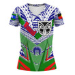 Love New Zealand Clothing - New Zealand Warriors Naidoc 2022 Sporty Style V-neck T-shirt A35 | Love New Zealand