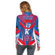 Love New Zealand Clothing - Newcastle Knights Naidoc 2022 Sporty Style Women's Stretchable Turtleneck Top A35 | Love New Zealand