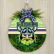 Love New Zealand Wooden Sign - (Custom) Canberra Raiders Tattoo Style Round Wooden Sign A31 | Lovenewzealand.co