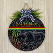 Love New Zealand Wooden Sign - (Custom) Penrith Panthers Tattoo Style Round Wooden Sign A31 | Lovenewzealand.co