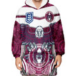 Love New Zealand Clothing - Manly Warringah Sea Eagles New Style Oodie Blanket Hoodie A35 | Love New Zealand