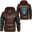 Love New Zealand Clothing - New Zealand Warriors Leather Jacket A35