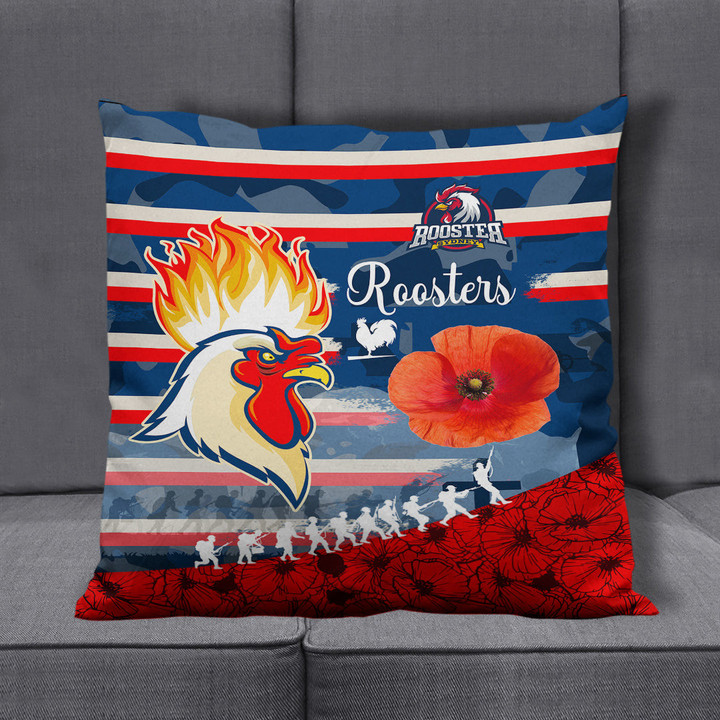 Love New Zealand Pillow Covers - Sydney Roosters Style Anzac Day New Pillow Covers | africazone.store
