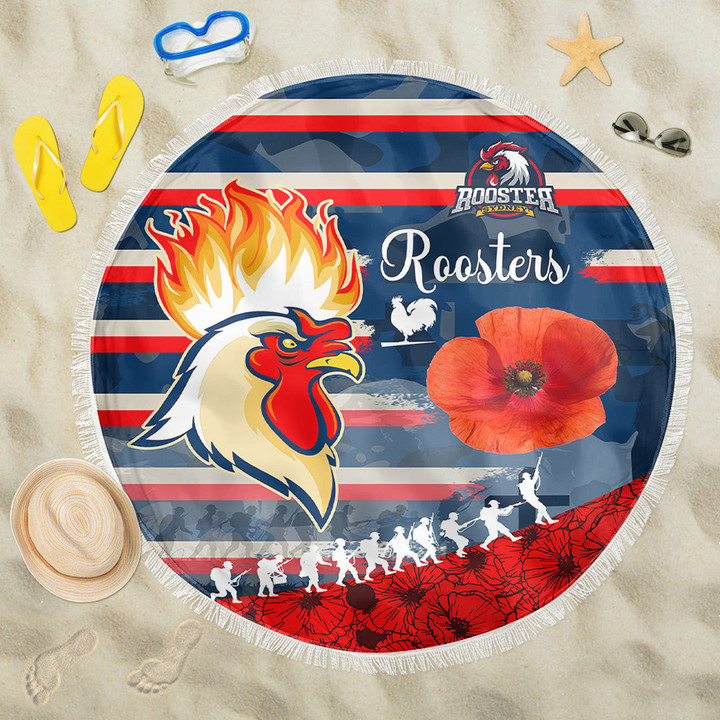 Love New Zealand Beach Blanket - Sydney Roosters Style Anzac Day New Beach Blanket | africazone.store
