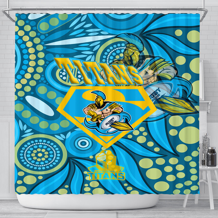 Love New Zealand Shower Curtain - Gold Coats Titans Superman Shower Curtain | africazone.store
