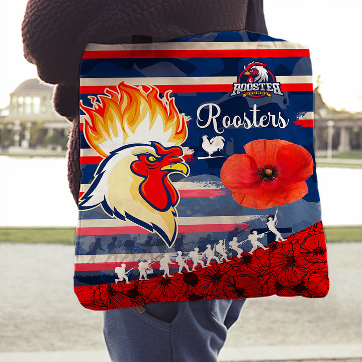 Love New Zealand Tote Bag - Sydney Roosters Style Anzac Day New Tote Bag | africazone.store
