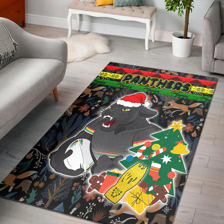 Love New Zealand Area Rug - Penrith Panthers Chritsmas 2022 Area Rug | africazone.store

