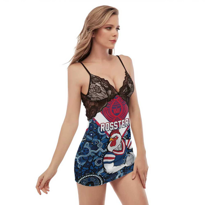 Love New Zealand Dress - (Custom) Sydney Roosters Tattoo Style Back Straps Cami Dress A31