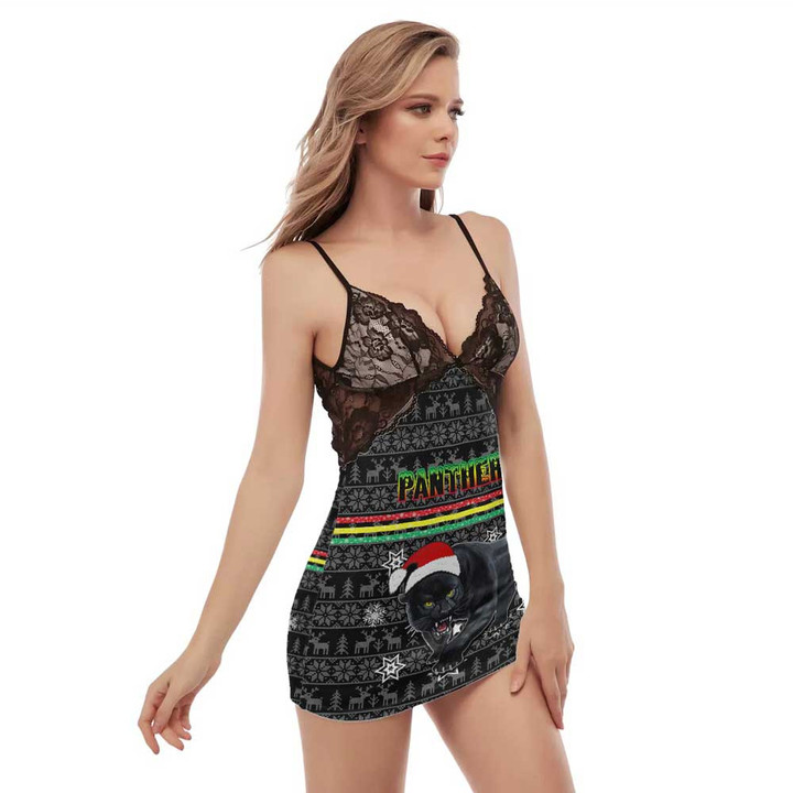 Love New Zealand Dress - Penrith Panthers Christmas Back Straps Cami Dress A31