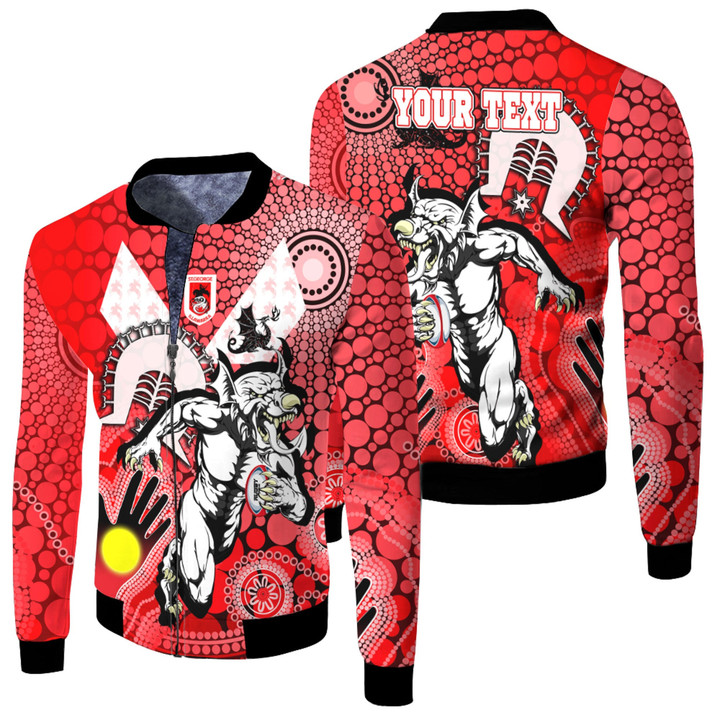 Love New Zealand Clothing - St. George Illawarra Dragons Naidoc New Fleece Winter Jacket A35 | Love New Zealand