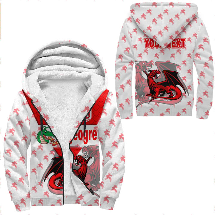 Love New Zealand Clothing - St. George Illawarra Dragons Style New Sherpa Hoodies A35 | Love New Zealand