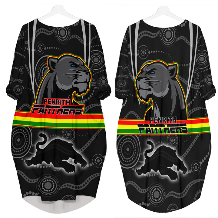 Love New Zealand Clothing - Penrith Panthers Head Panthers Batwing Pocket Dress A35 | Love New Zealand