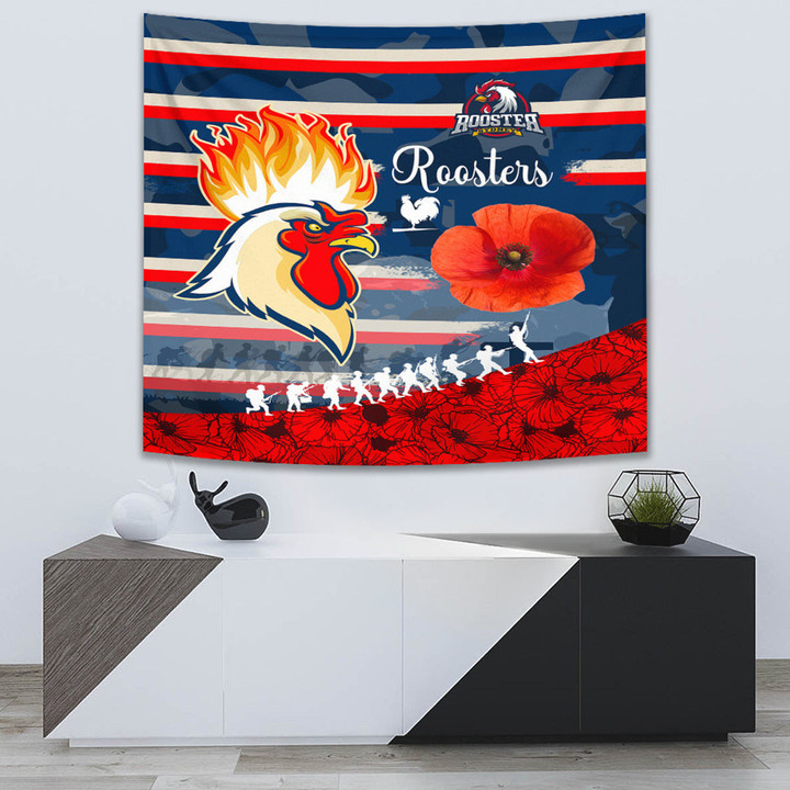 Love New Zealand Tapestry - Sydney Roosters Style Anzac Day New Tapestry | africazone.store
