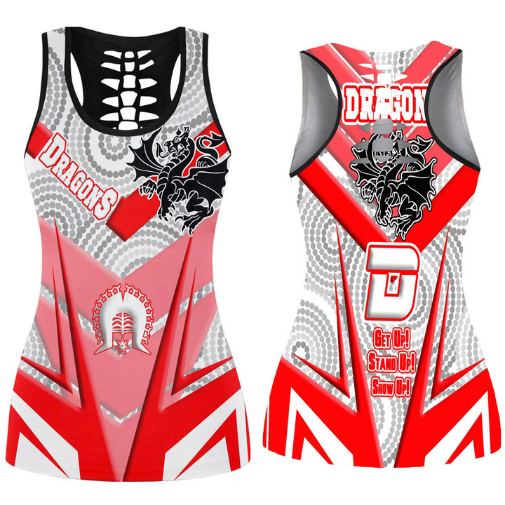 Love New Zealand Clothing - St. George Illawarra Dragons Naidoc 2022 Sporty Style Hollow Tank Top A35 | Love New Zealand